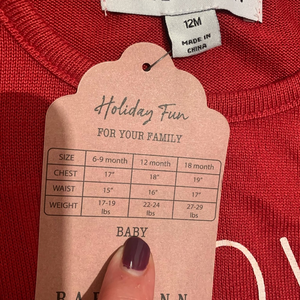 Rae Dunn JOY Christmas matching family set Pajama set NWT - Picture 6 of 7